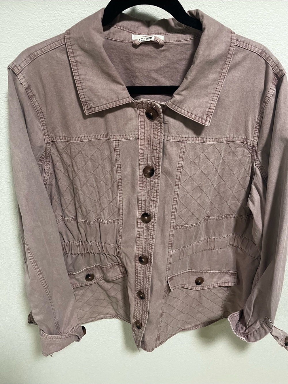 Maurices Quilted Utility Jacket - Dusty Mauve